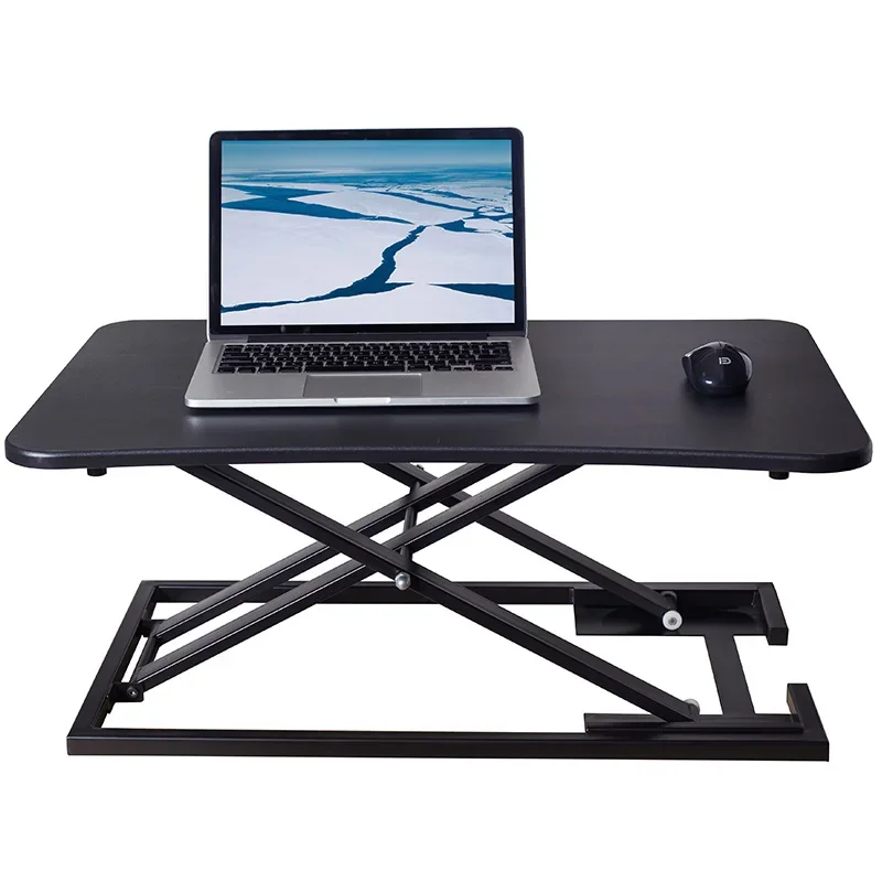 Simple and Adjustable Vertical Office Desk Portable Laptop Workstation Foldable Vertical Lifting and Height Increasing Desk
