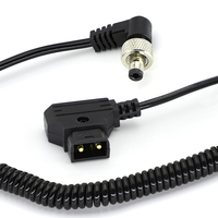 D-TAP to DC Power Cable DTap Male to 5.5x2.5mm DC Monitor Supply Cable Black Spring Power Wire with Lock for Bmcc Bmpc