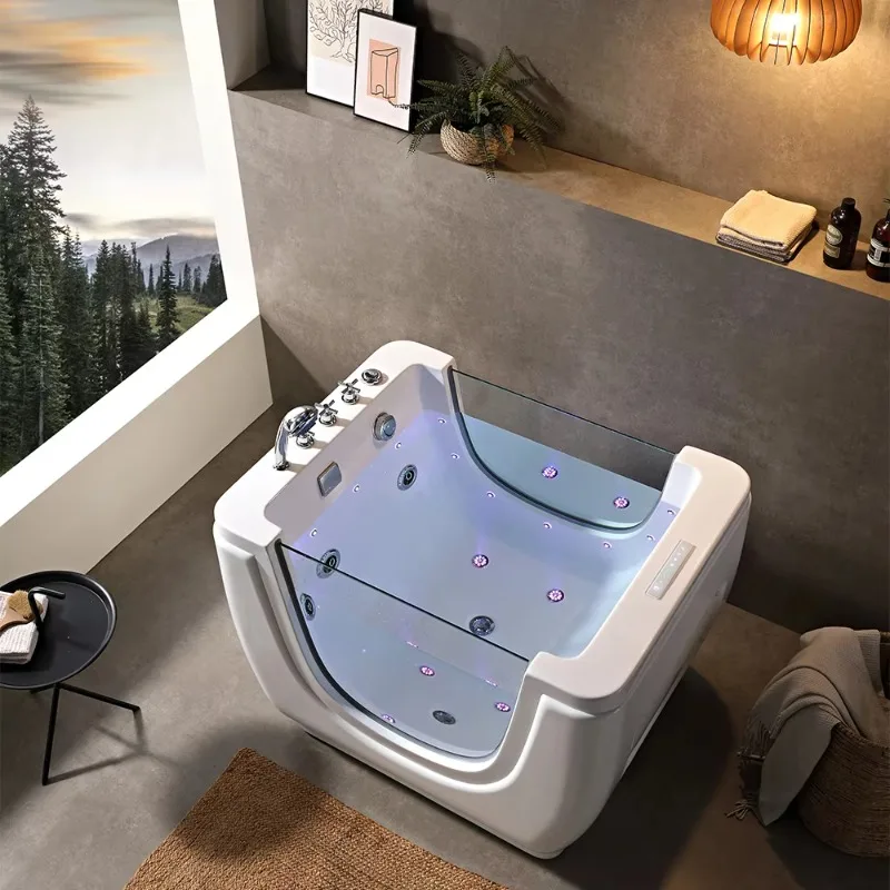 الفاخرة ثرموستاتي الطفل سبا حوض الاستحمام دوامة قائما بذاته الاكريليك فقاعة تدليك حوض استحمام #3