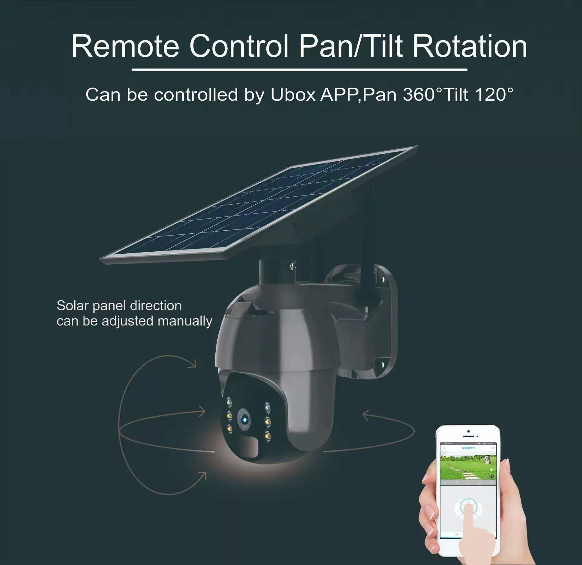 تعمل بالطاقة الشمسية بطارية في الهواء الطلق اللاسلكية 4G بطاقة Sim واي فاي كاميرا PIR AI كشف كاميرا Ptz الأمن