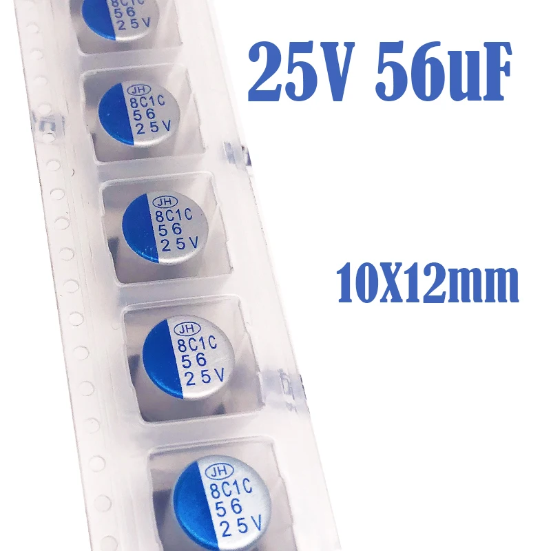 

(10-100pcs)25V56UF 10X12MM SMD Solid state capacitor/solid polymer capacitor 56uf 25V