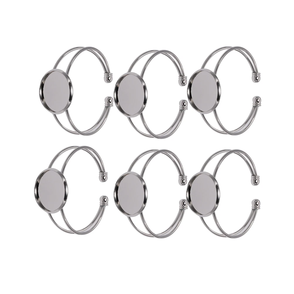 

Bracelet Base Bezel Copper DIY Kit for Making Fashion Accessories Handmade Gifts Bracelet Trays Crafts Resin Cameo Photo