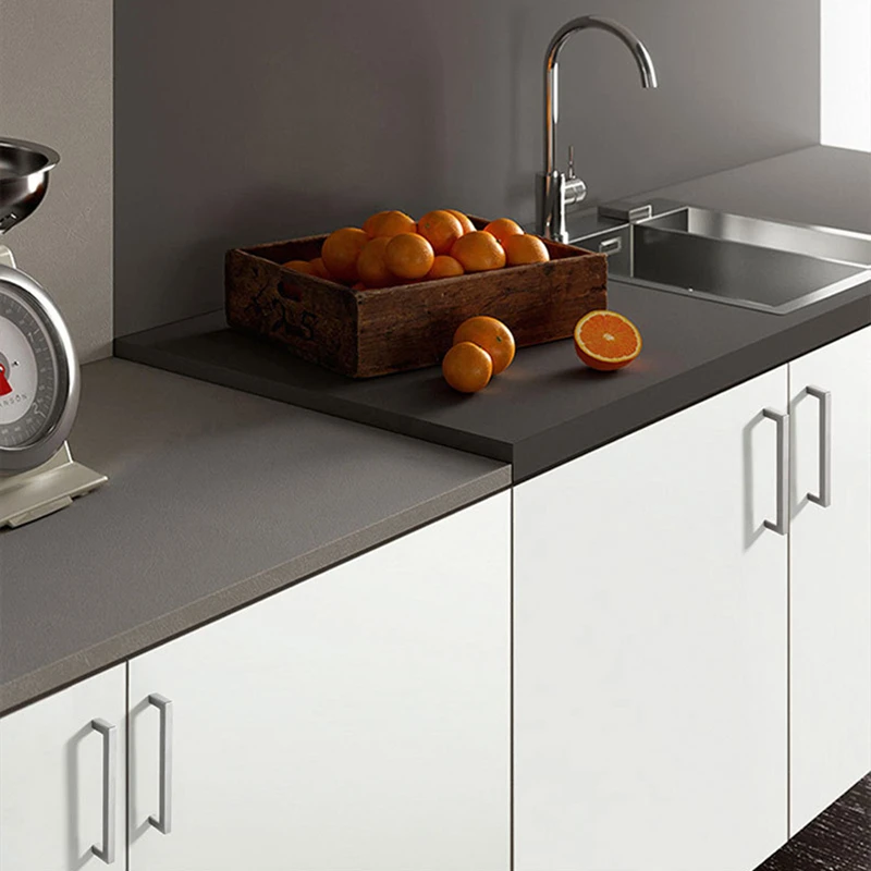KK&FING Square Brushed Cabinet Handles Aluminum Alloy Black Kitchen Cabinet Pulls Drawer Handles Simple Furniture Door Knobs image 4