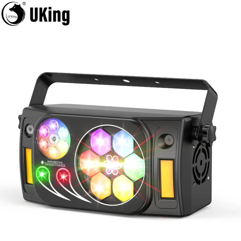 uking bees eye led disco party lights 6in efeito strobe stage light dmx control ativacao de som dj bar festa de natal 80w 01