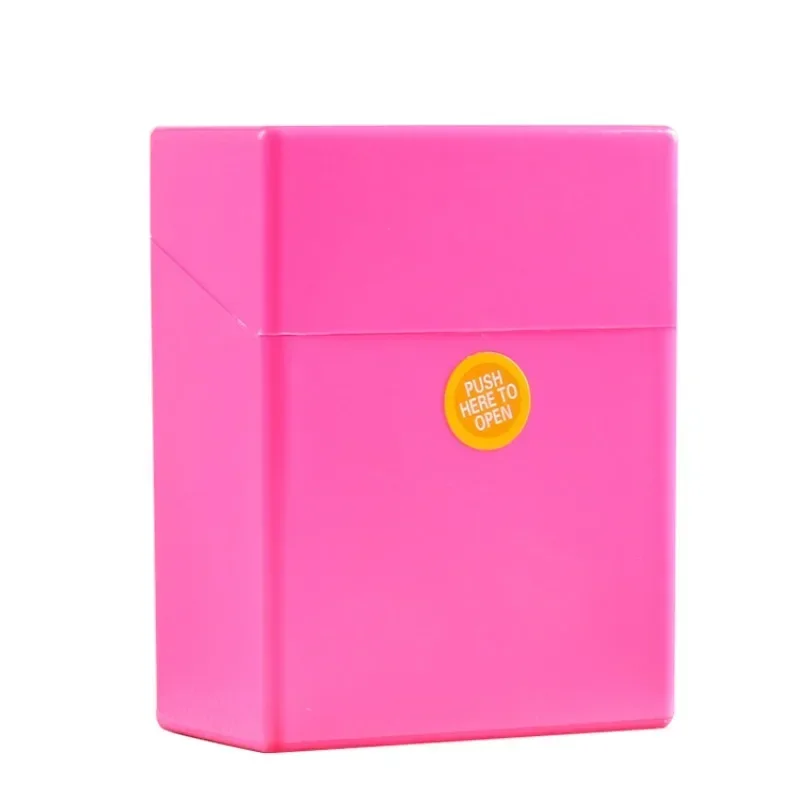 40  Pink high-capacity cigarette case portable plastic thick cigarette storage box moisture-proof sealed cigarette case