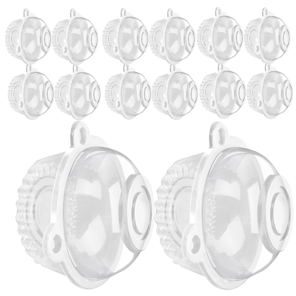 

50pcs Transparent Carriers Packaging Boxes Lids Portable Plastic Cake Containers Party Wedding Dessert Storage Bakery Cupcake