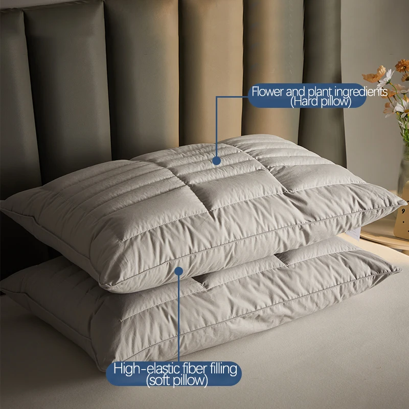 Traditional Buckwheat Standard Size Pillow Neck Support for Back and Side Sleepers or As A Meditation Cushion 48x74x12cm