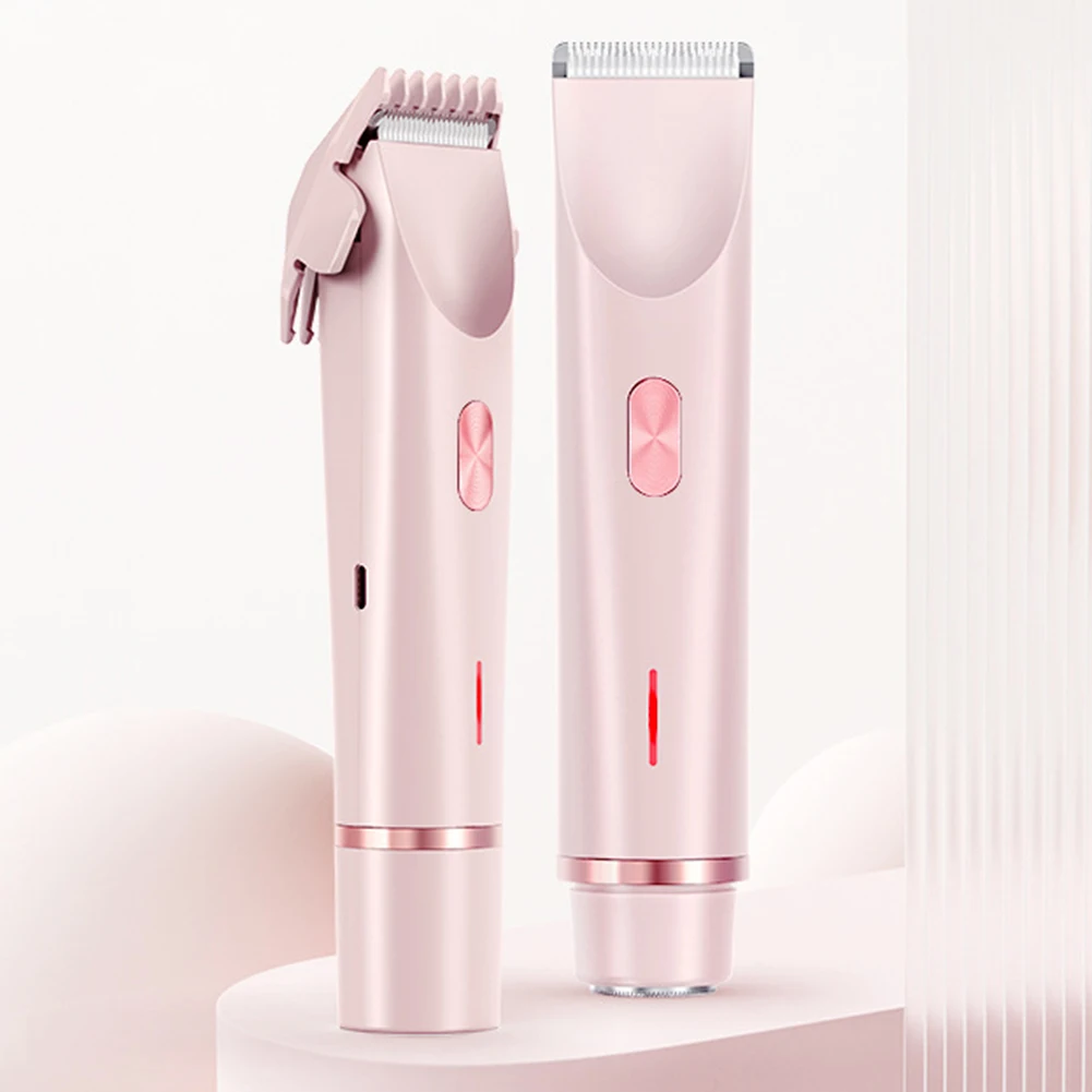 2 In 1 Electric Epilator Women Bikini Trimmer Rechargeable Wet Dry Painless Bikini Area Armpit Hair Leg Hair Epilator