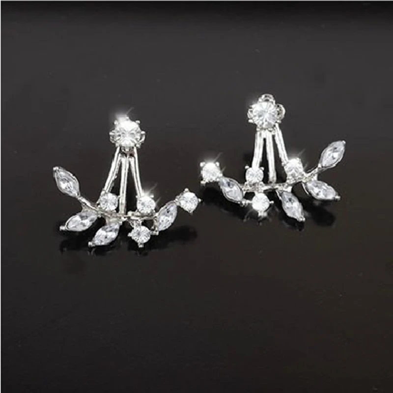 Selling Fashion Crystal Earrings Sweet And Delicate Leaves Earrings Fashionable Girl Earrings Hanging Branches