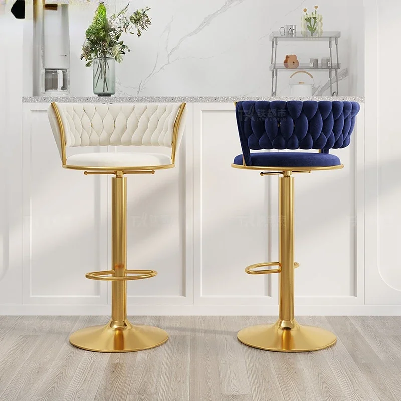 

Make Up Swivel Nordic Bar Chair Modern High Luxury Stylish European Bar Stools Lift Adjustable Chaise De Bar Household Items