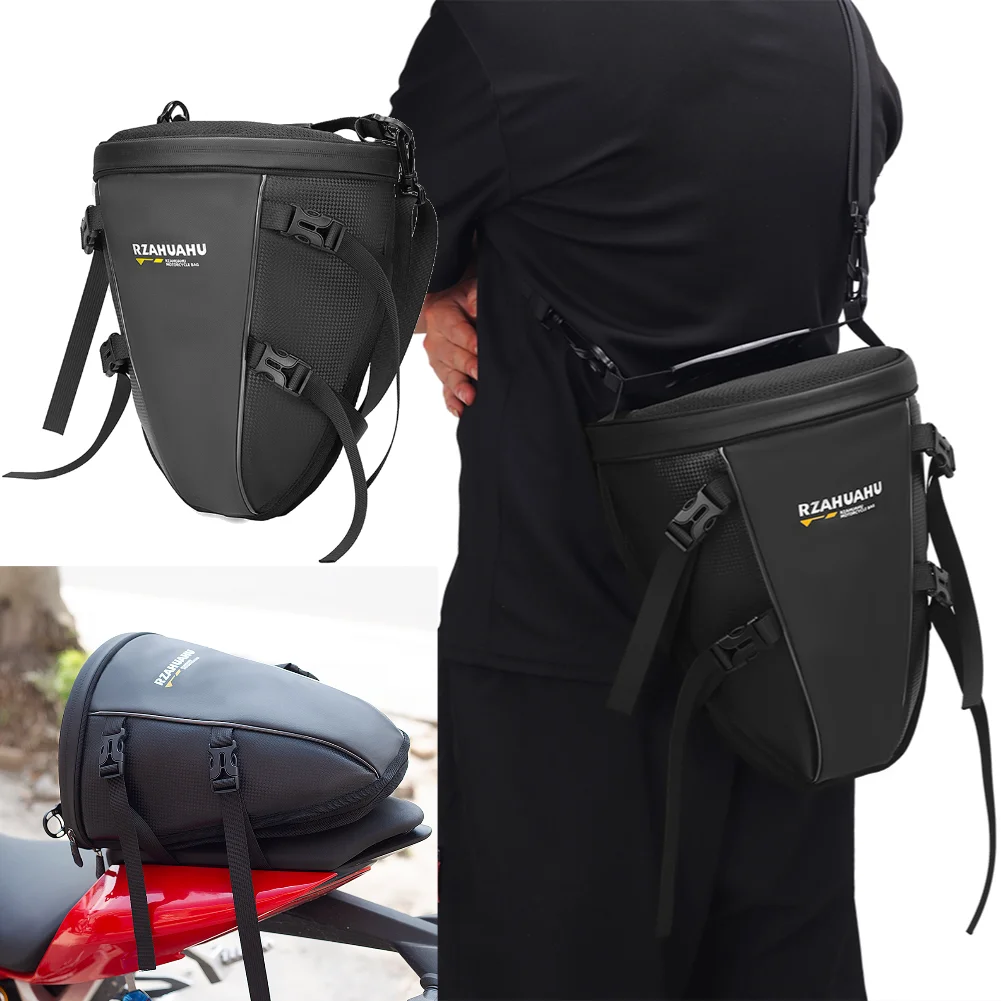 

Мотоциклетная седельная сумка, сумка на заднее сиденье, большая вместительная многофункциональная водонепроницаемая сумка для мотоцикла, хвостовая сумка для путешествий на открытом воздухе, езда