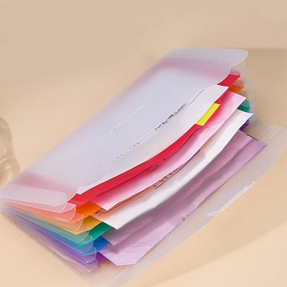 

Portable Accordion File Folder with Multiple Pockets Large Capacity Document Organizer for Receipts Papers Coupons Tickets
