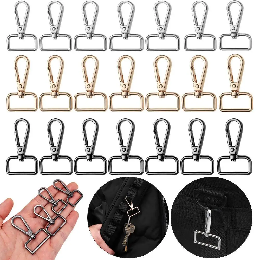 16/20//25/32mm Metal Bags Strap Buckles Split Ring Lobster Clasp Collar Carabiner Snap Hook DIY KeyChain Bag Part Accessories