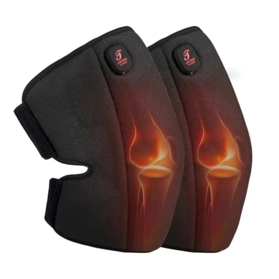 

Heated Knee Brace, Cordless Knee Heating Pad for Arthritis, 3 Temperature Modes Knee Warmer, 3000mAh*2 Battery Operated Knee Wr