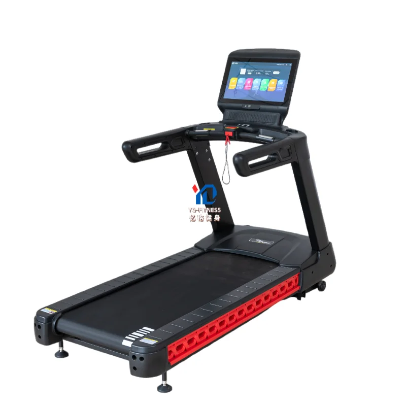 Motorized Treadmill Walking Running Machine with LCD Screen Commercial Shock Absorption Fitness Cardio Training Equipment