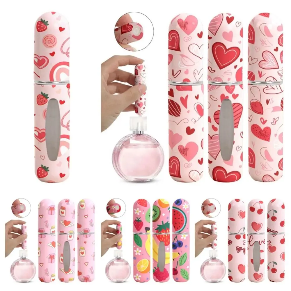 5ml Mini Perfume Bottle Essential Oil Alcohol Spray Atomizer Bottle Spray Rotating Bottle Refillable Empty Cosmetic Containers