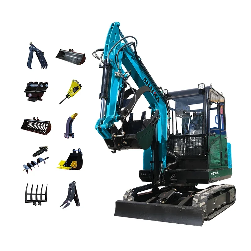 حفارة زاحفة هيدروليكية صغيرة عالية الجودة تبيع 3.5 طن بستان مزرعة خنادق مخصصة 3500 كجم حفار مسار صغير بالجملة