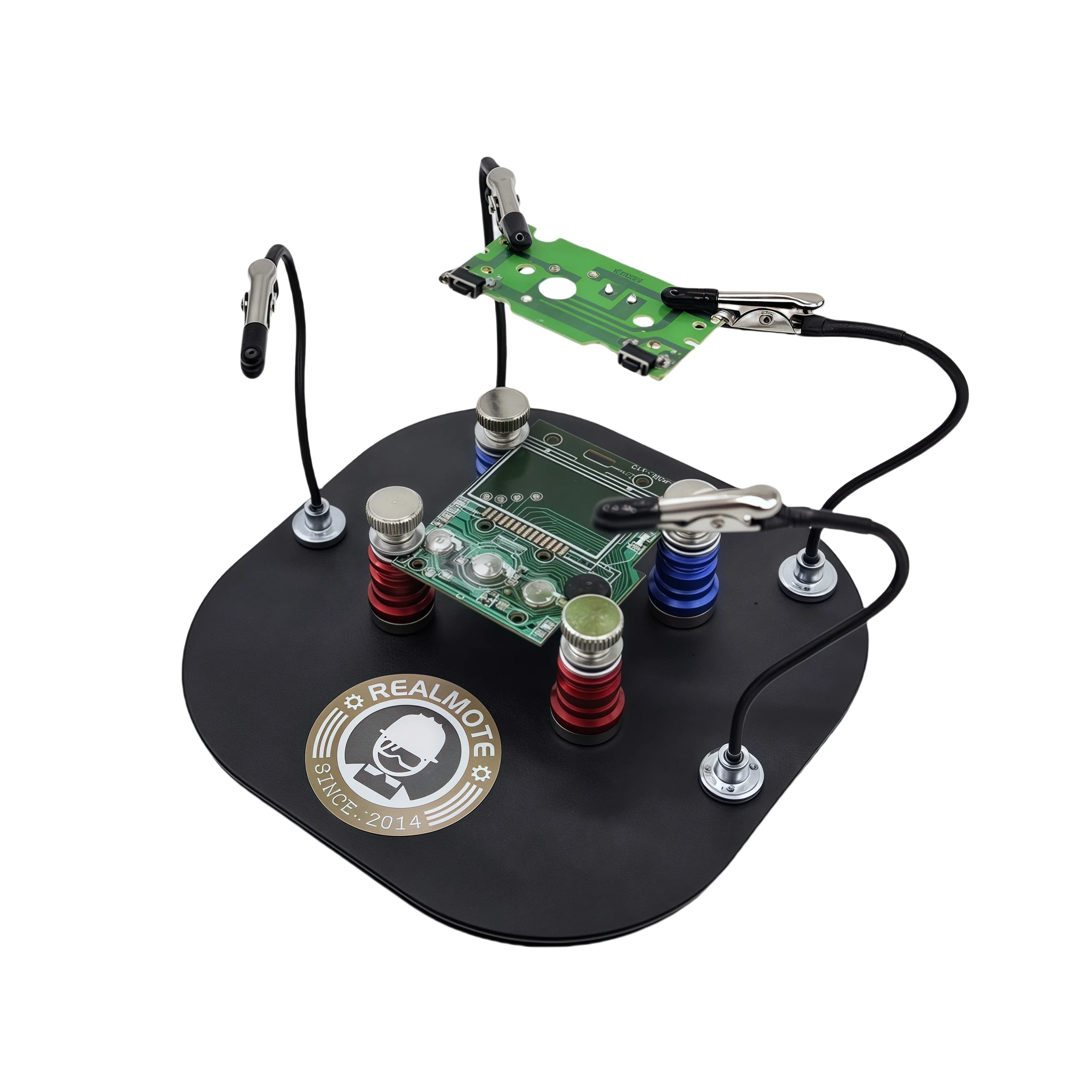 Universelle Leiterplattenhalter-Lötplattform mit Magnetstiften, Rillenbefestigungen, biegbare Clips für die elektronische Reparatur von Leiterplatten – Detail 2