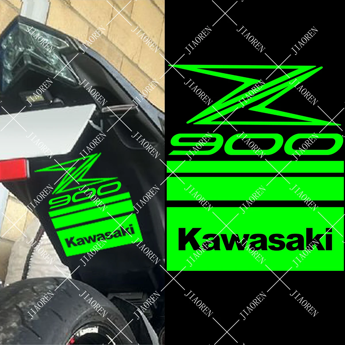 

Виниловая наклейка Kawasaki Z900, наклейка на бак, комплект логотипов Z 900
