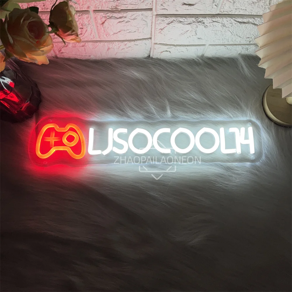 Custom Gamer Neon Sign Game Room Wall Decor Personalized Game LED Neon Light Signs Party Concert Hall Bedroom Decoration Lights
