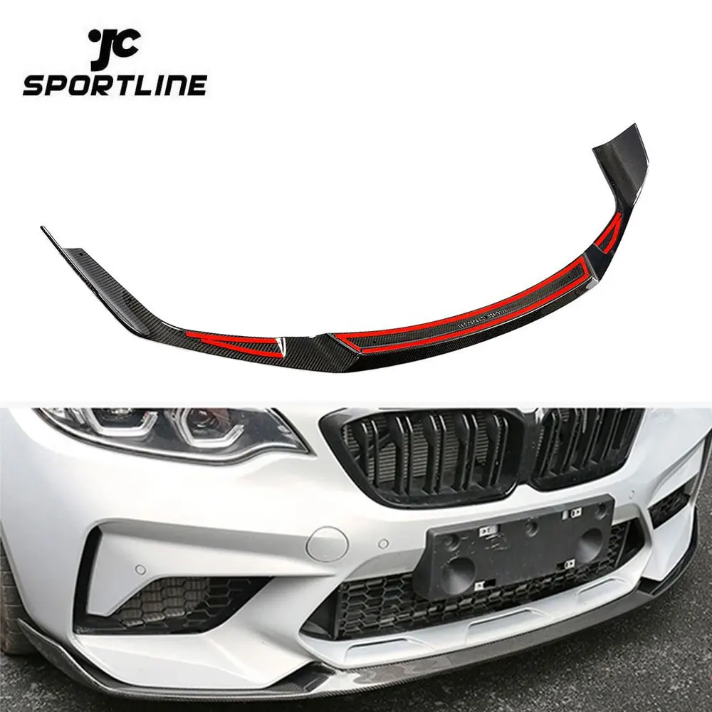 JCSPORTLINE Carbon Fiber F87 M2C Front Lip For BMW M2 Competition 2019-2020