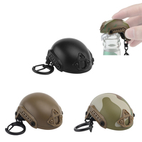 Mini Tactical Fast Helmet Model Keychain Key Ring Portable Bottle Opener Keychain Backpack Charm Military Fan Accessories Gift