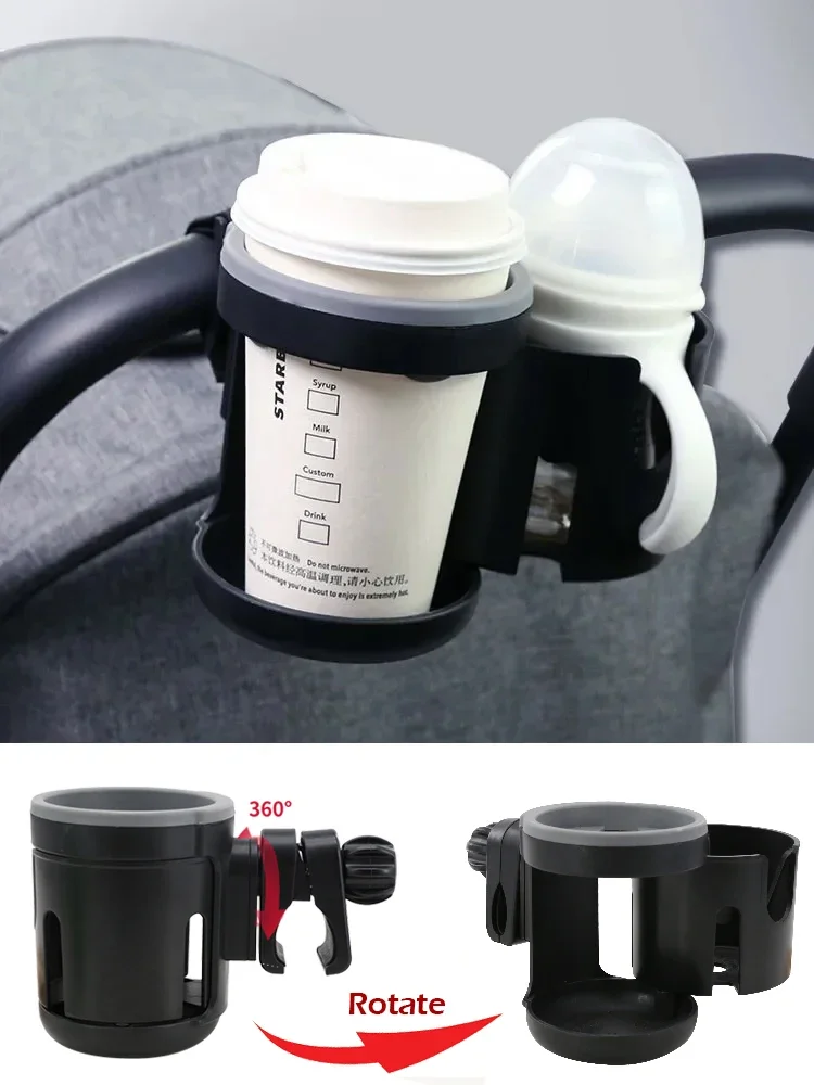 Stroller Milk Bottle Drink Cup Holder Cup Holder Phone Support Conversion 2 Cups for Universal Pram Baby Stroller Accessories