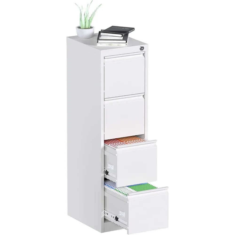 Classeur profond et étroit, armoire de rangement verticale en métal pour la maison et le bureau