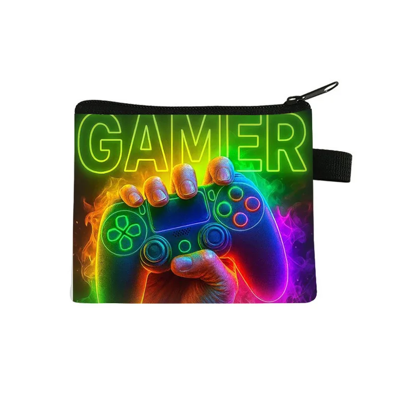 Game Handle Children Coin Purse Mini Bag Key Coin Headphone Bag Cute Cartoon Polyester Wallet Card Holder Wallet Bags For Women view 4