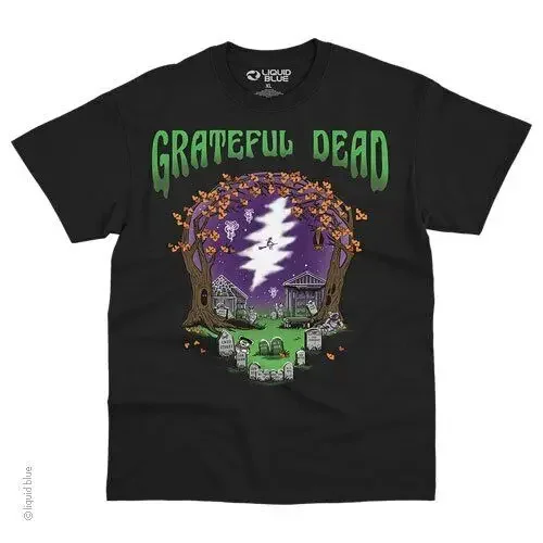 

GRATEFUL DEAD-GRAVEYARD-Halloween SYF-T-SHIRT-S,M,L,XL,XXL-4X Garcia,Pigpen,Wier