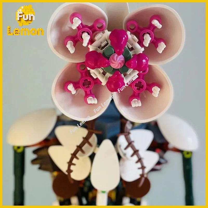 

Demonic Orchid MOC Building Kit, Dark Monster Orchid Construction Bricks for Building Lovers