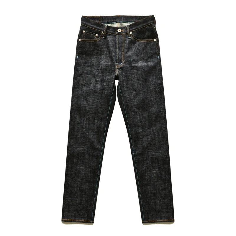 SAUCE ORIGIN-Jean Denim à lisière pour homme, Denim conique ATIONS sl fait à la main, 925 véritable argent, boutons, bleu japonais, 16 oz