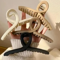 2/4 Uds. Pinza para el pelo para mujer, horquilla cruzada mate, horquillas de moda, pinza para el pelo grande, pinzas de cangrejo, accesorios coreanos para el cabello para niñas