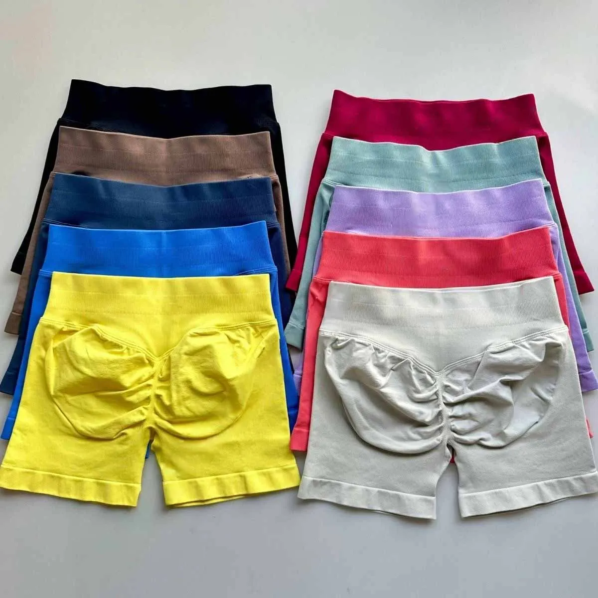 Dfyoga تأثيرات مجموعة تي شيرتات قصيرة للأطفال تجريب Scrunch السراويل مجموعات الرسن الرياضة الصدرية اللياقة البدنية الملابس الصالة الرياضية دعوى Scrunch السراويل #3