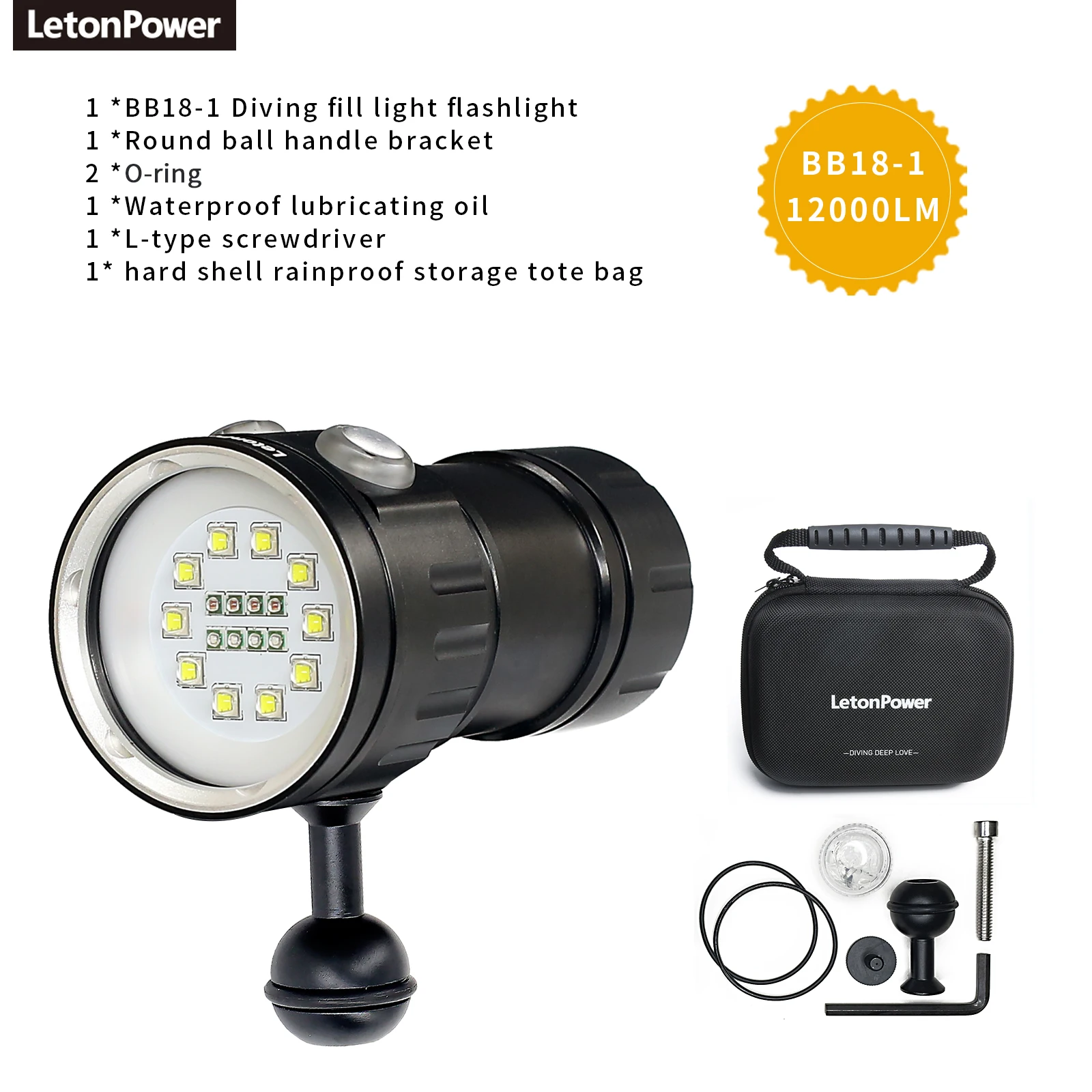 LetonPower Underwater 27 LED Photography Light 4