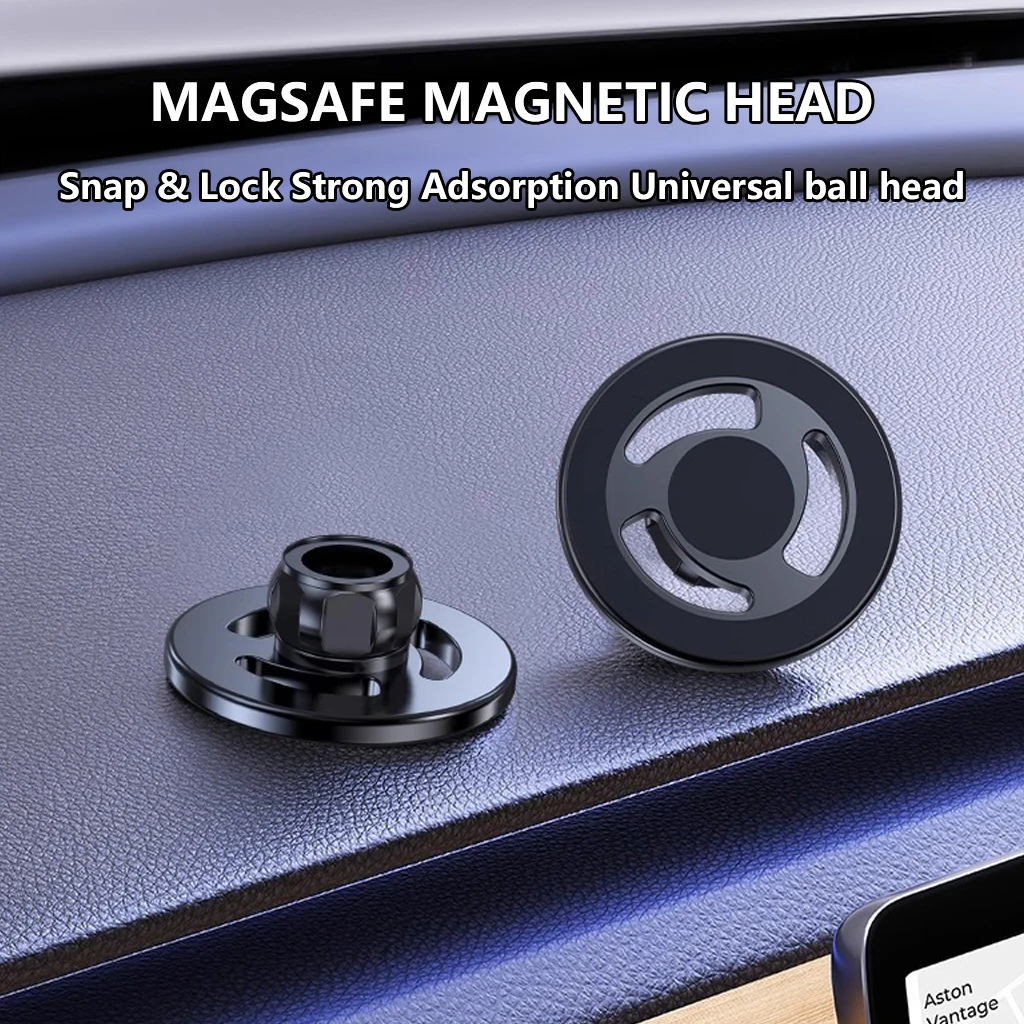 

For MagSafe Car Mount Accessories Universal Magnetic Car Phone Holder for 17mm Ball Head Base Wireless Charger Magnet Bracket