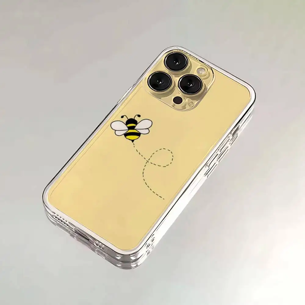 حافظة هاتف كارتون ليتل يلو بيز لهاتف آيفون 16,15,14,13,12,11,17 Pro,Max,Plus,X,XS,XR,SE,غطاء ناعم شفاف صغير