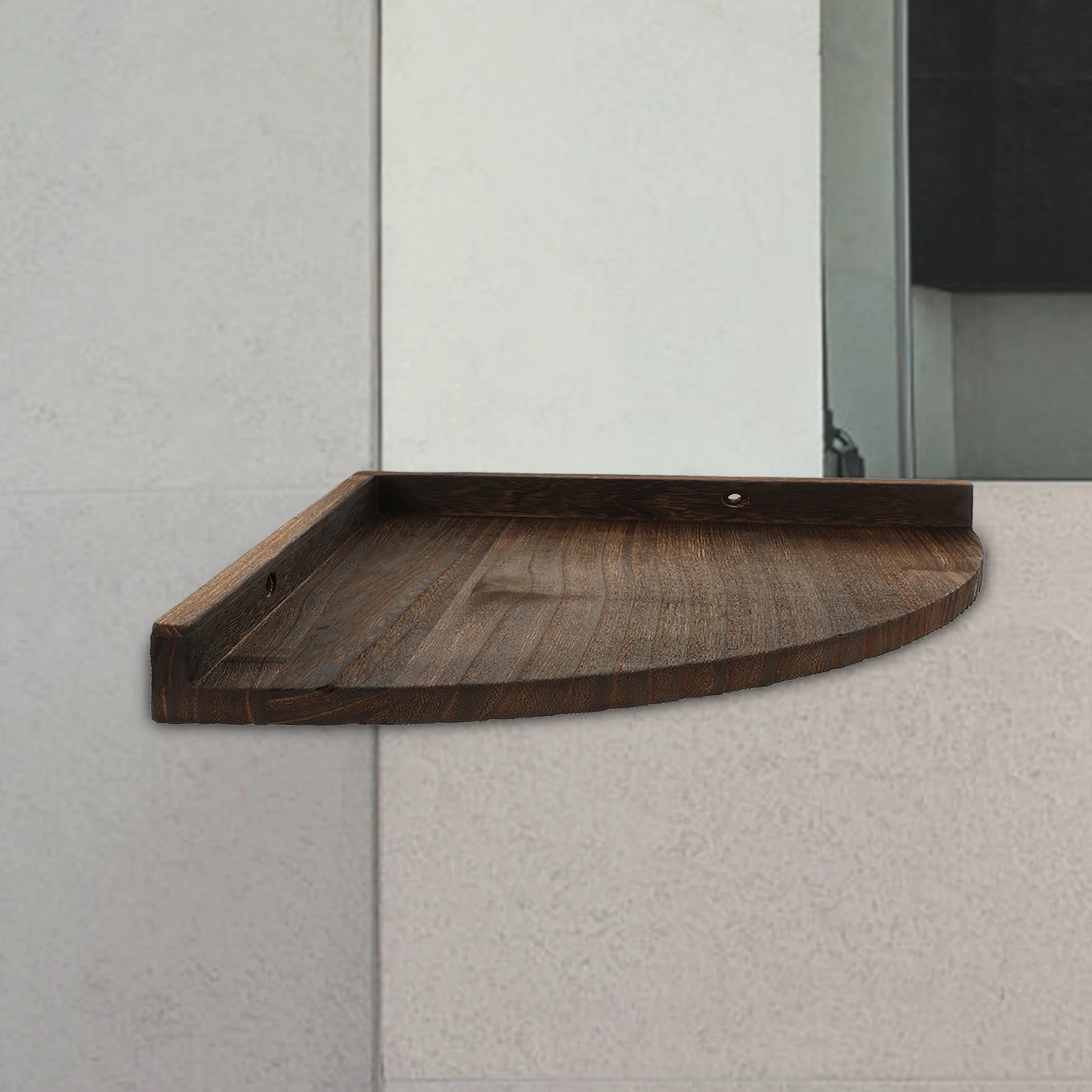 

Triangle Wall Shelf 28cm Wooden Floating Shelves For Wall Decor Bathroom Bedroom Kitchen Living Room Storage Rack Compact Size