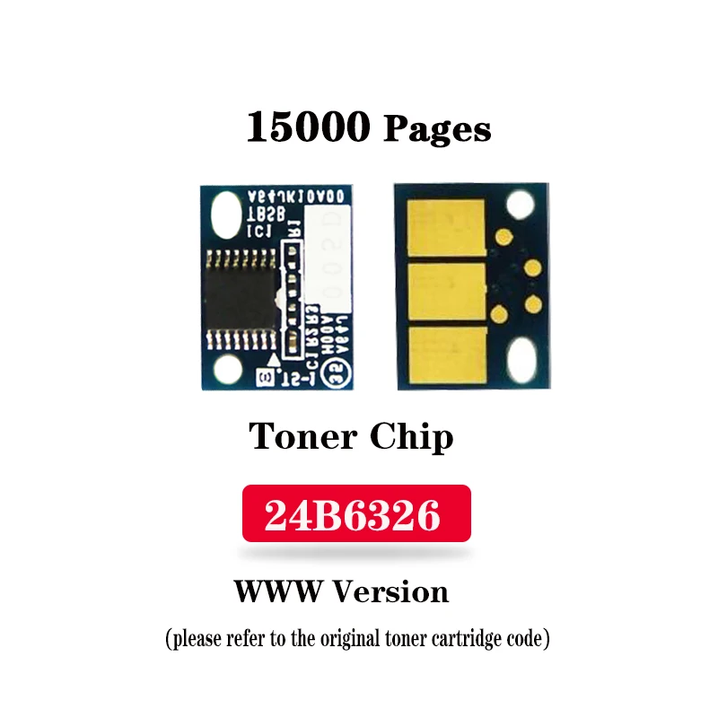 WWW 버전 15000 페이지 24B6326 토너 칩, Lexmark XM9145/XM9155/XM9165 용