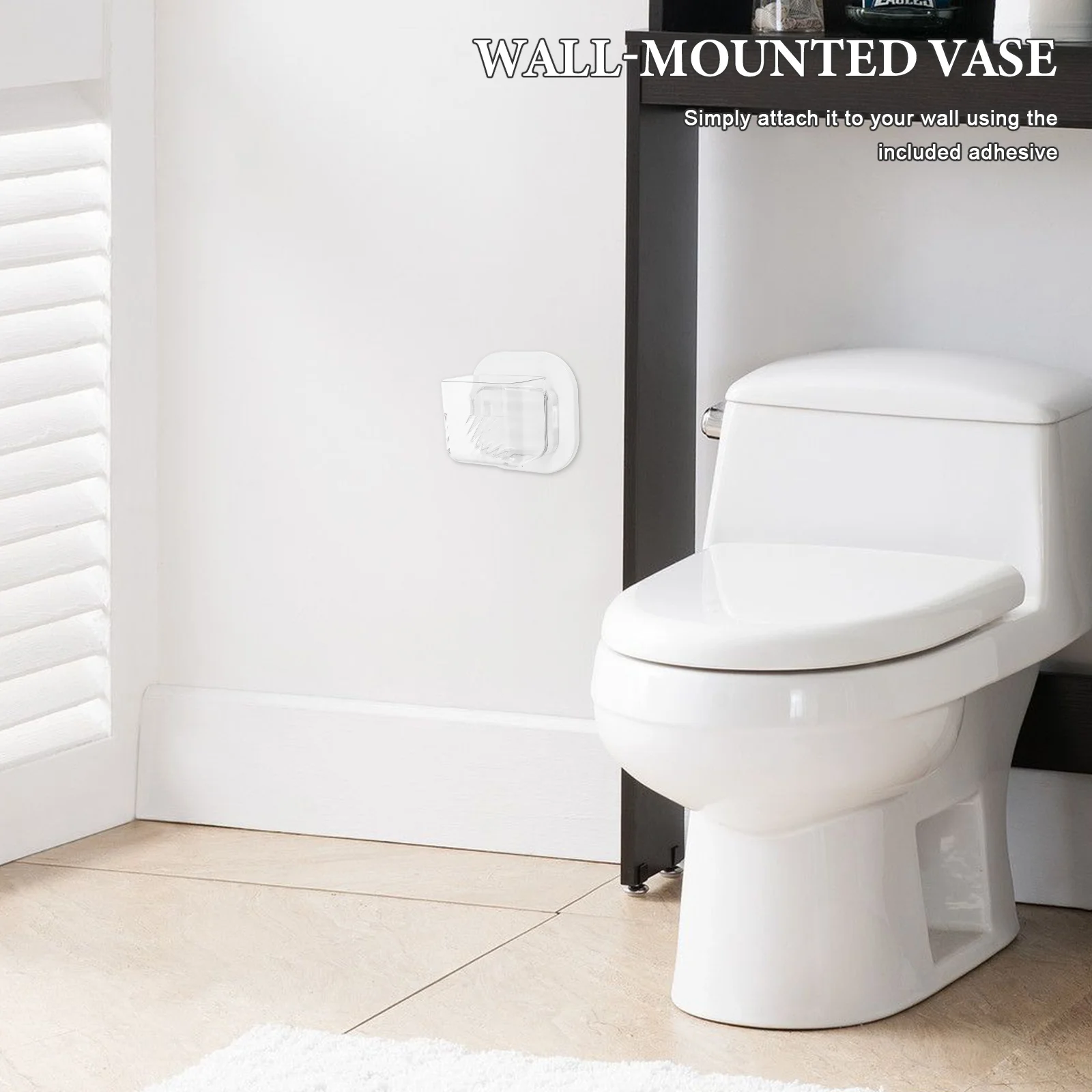 

Plastic Wall Mounted Vase Mini Size Hanging Planters Self Adhesive Succulent Plant Holder for Indoor Home Office Decor