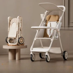 BE110: Foldable Compact Stroller, Lightweight Travel Carriage for Infants, Newborn Pram, Portable Baby Walking Trolley