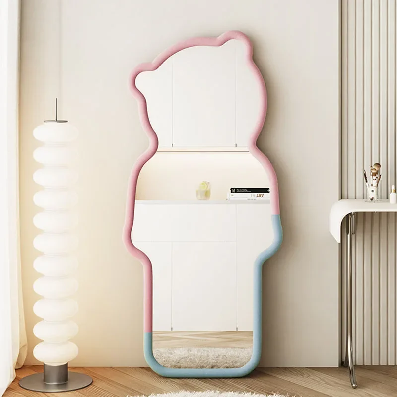 For Kawaii Cute Full Body Mirror Standing Nordic Long Luxury Funky Full Length Mirror Beauty Salon Espelho Household Goods