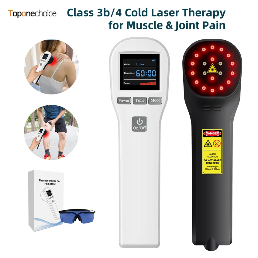 

4*808nm+16*650nm Cold Laser Physiotherapy Massager Back Knee Neck Pain Equipment Arthritis Treatment Red Light Therapy Device