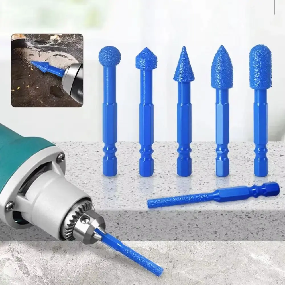 

7Pcs Chamfering Tool Diamond Grinding Head Brazed Diamond Durable Angle Grinder Grinding Head Impact Resistant Wear-resistant
