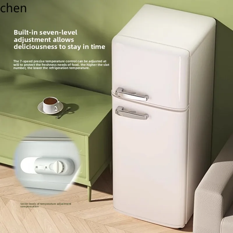 

HXL refrigerator household mini small refrigerator double door office energy saving power saving bass
