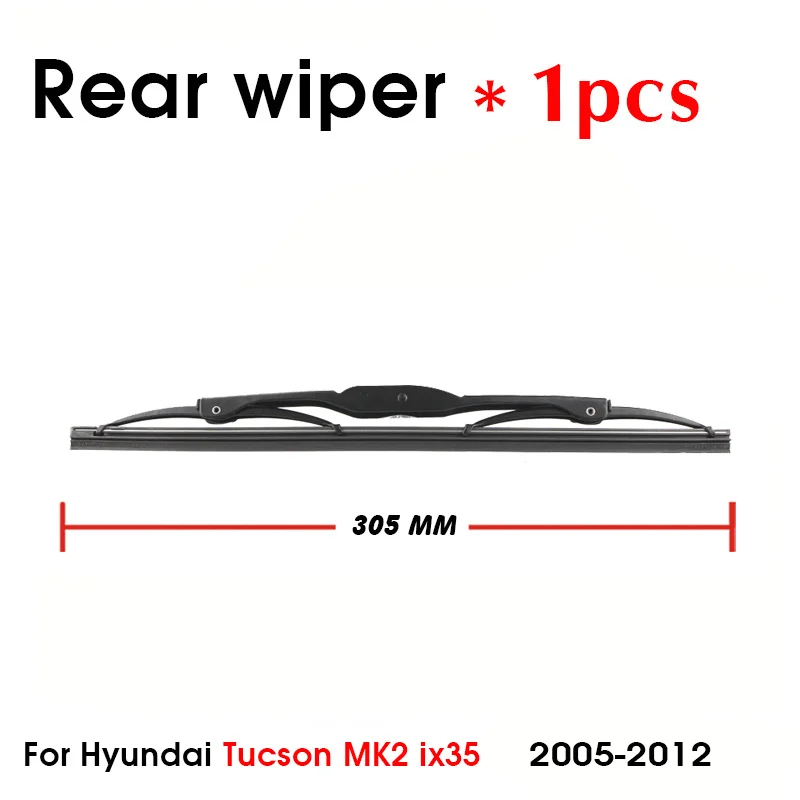 Car Wiper Front Rear Blades Set For Hyundai Tucson MK2 ix35 2010 2011 2012 2013 2014 2015 Front Rear Window 24\