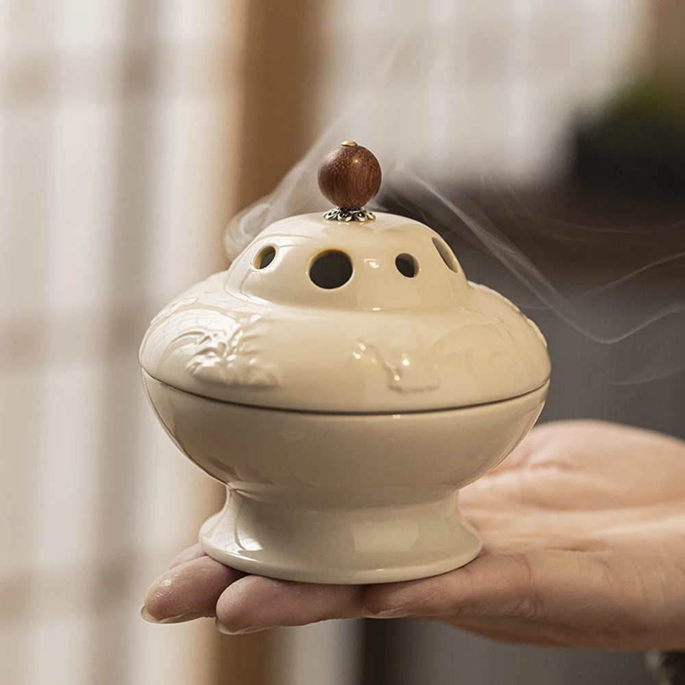 Wood  Ash Home-Use Porcelain Indoor Incense Burner For Aromatherapy And Tranquility Creative Decorative Item Incense