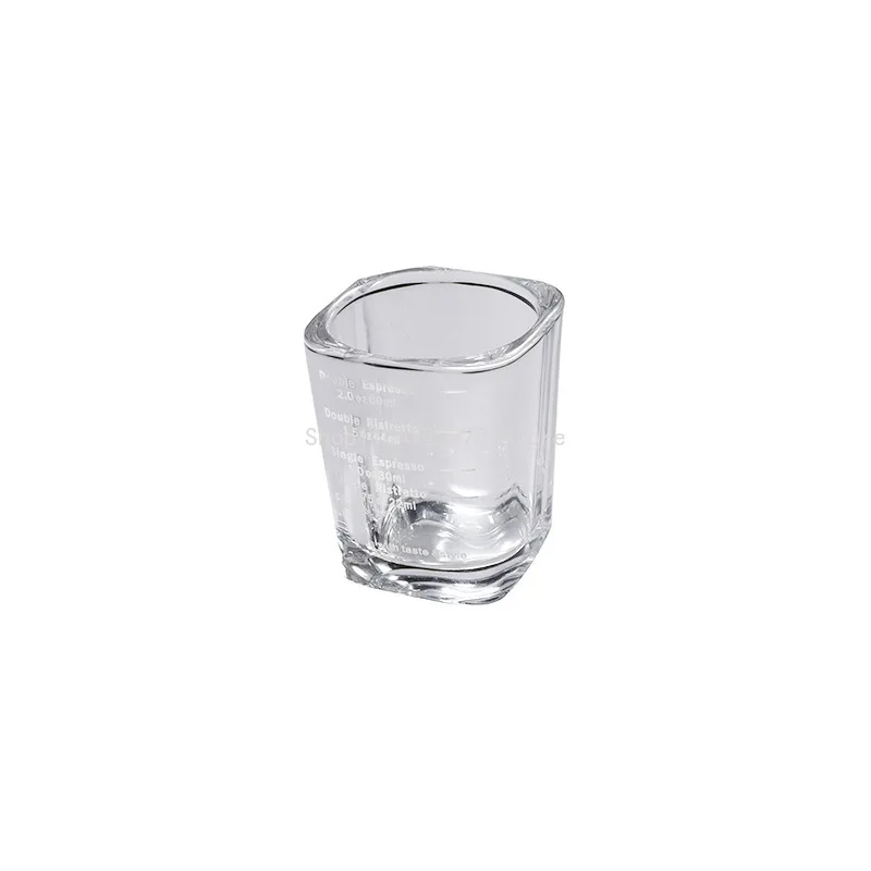 60 مللي كوب قياس الإسبريسو زجاج سميك مقاوم للحرارة مع مقياس استخراج كوب مقهى أداة أجزاء ماكينة القهوة