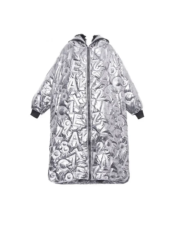 XITAO Women Parkas Fashion New  Goddess Fan Pocket 2020 Winter Split Hooded Collar Small Fresh Casual Parkas DMY1754