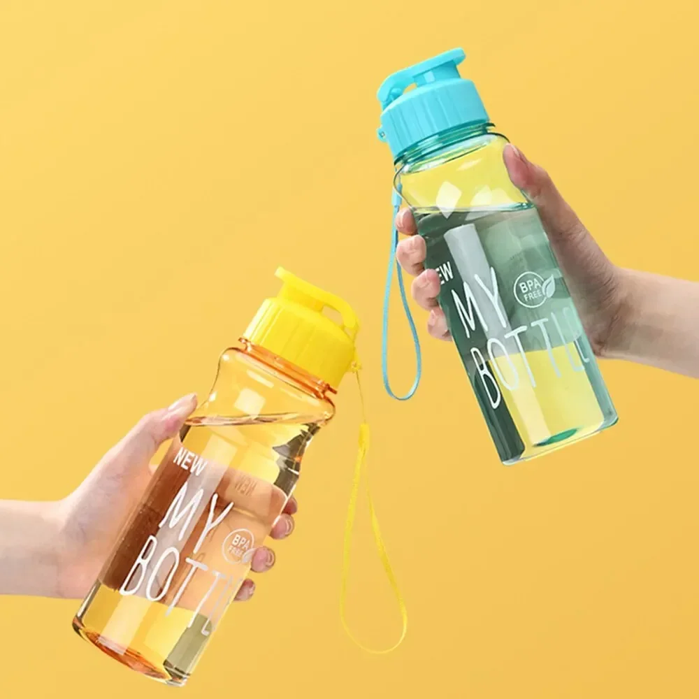 550ML Portable Press Flip Outdoor Sports Water Cup Plastic Cup Student Daily Handheld